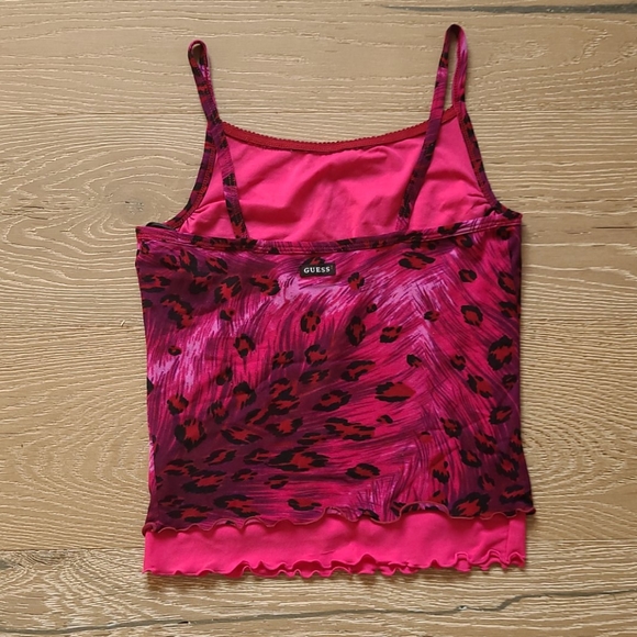 Guess pink leopard tank top - Picture 2 of 4